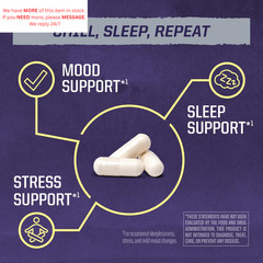 Magnesium Supplement L-Theanine Capsules Mood, Sleep & 90 Count (Pack of 1)