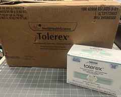 Nestle Tolerex Unflavored Powder 2.82 oz Case Of 10 Boxes / 60 Packets