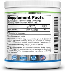 Pure Myo-Inositol Veggie Powder PCOS Fertility Vegan 16 Ounce 226 Servings USA