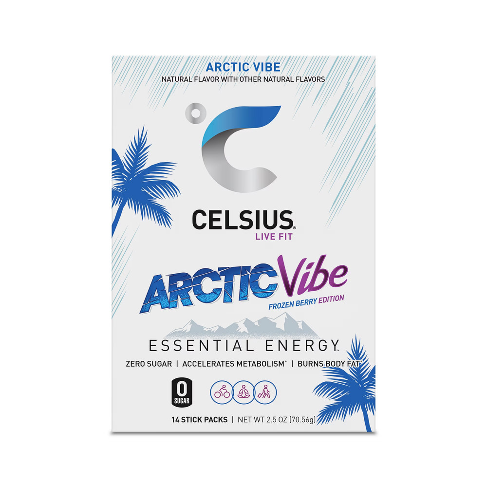 CELSIUS On The Go Energy Drink Mix, Arctic Vibe (14 Stick Pack)…
