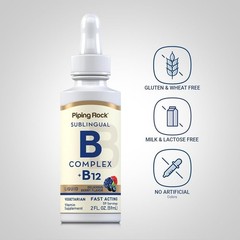 Delicious Berry Vitamin B Complex Liquid Drops | Sublingual 2oz | High Potency