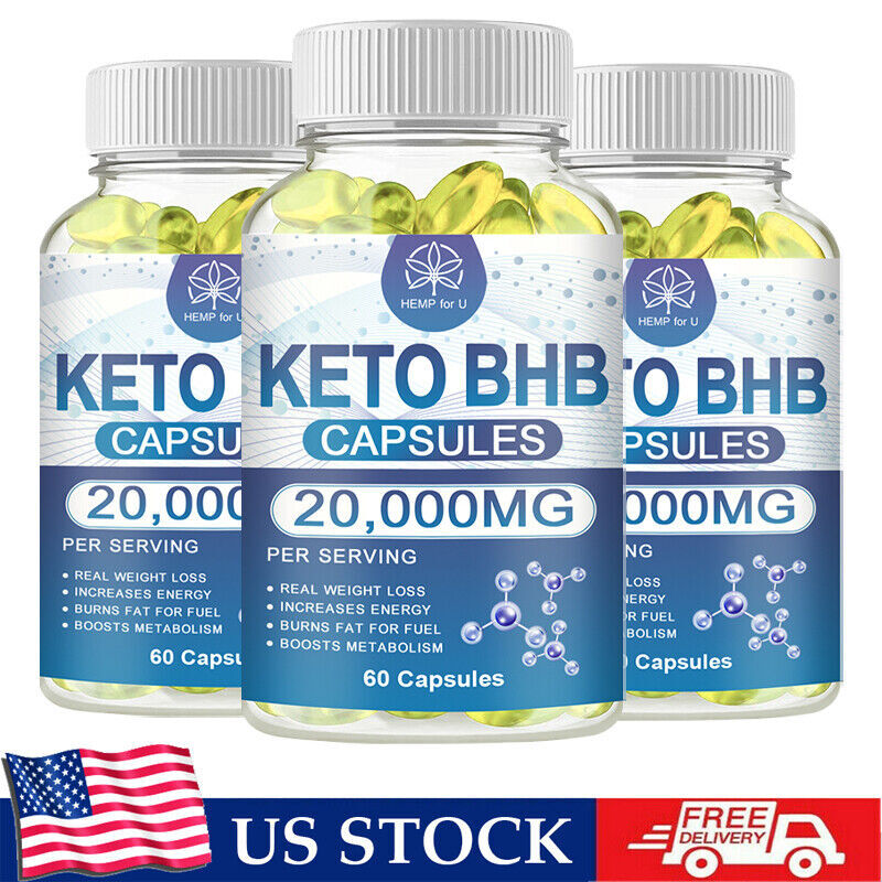 3 X KETO BHB 20000mg Diet Pills Ketone FAT BURNER Weight Loss Diet Pills Ketosis
