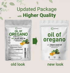 2-in-1 Oil of Oregano & Black Seed Softgels–with Carvacrol for Immune & Wellness