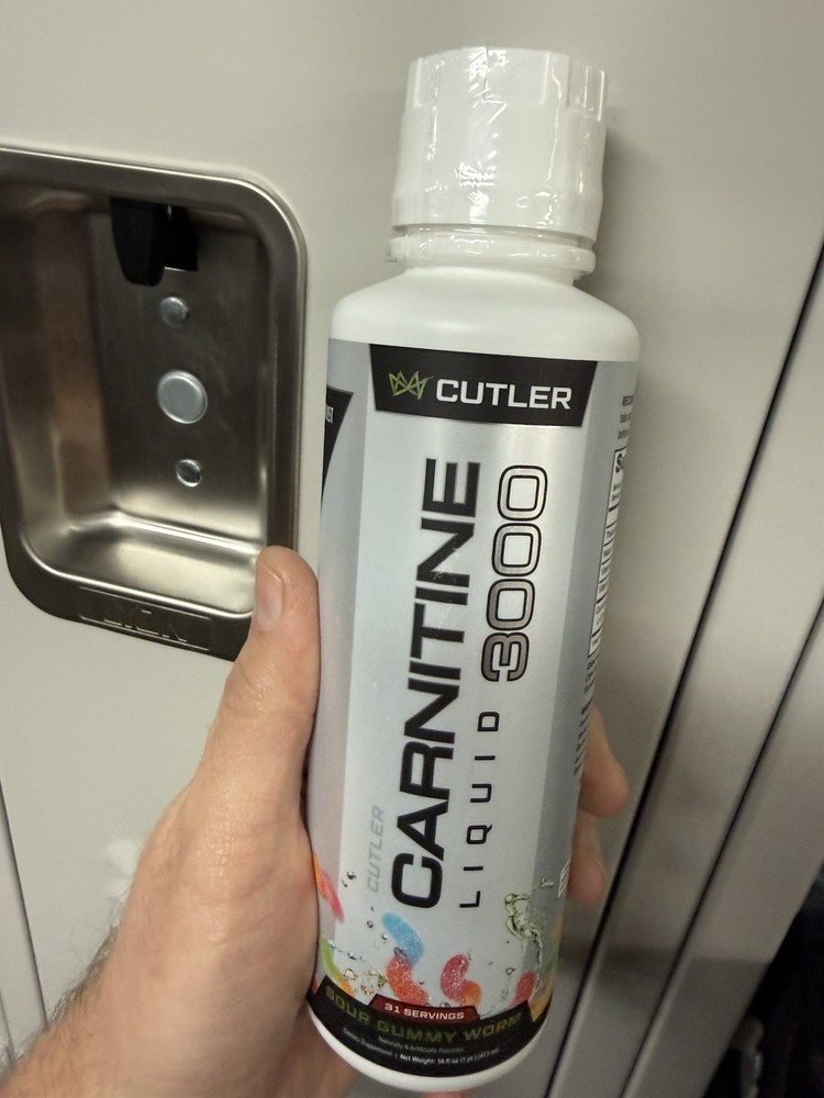 Cutler Carnitine Liquid 3000 Sour Gummy Worm 31 servings 16 fl oz exp: 01/2029
