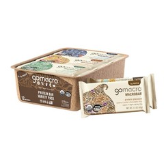 GoMacro MacroBar Organic Vegan Protein Bars – Protein Variety Pack (2.3-2.4 O…