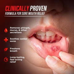 GuruNanda Mouth Sore & Canker Rinse – 32 Fl Oz (Pack of 1), Clear