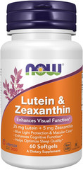NOW Foods Supplements, Lutein & Zeaxanthin with 25 Mg Lutein and 5 Mg Zeaxanthin