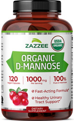 Zazzee USDA Organic D-Mannose Capsules Fast Acting