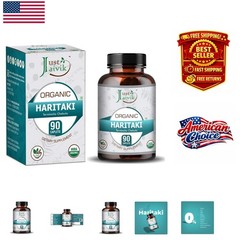 750mg Organic Haritaki Tablets – Natural Detox & Digestive Support (90 Count)