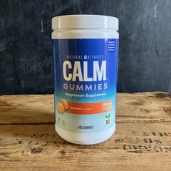 Natural Vitality Calm Gummies Magnesium Anti-Stress 240 Orange EXP 10/2027
