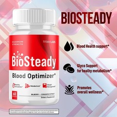 (1 Pack) BioSteady Advanced Blood Max Support Supplement Bio Steady 60 Capsules