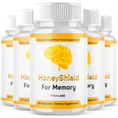 (5 Pack) Honey Shield Nootropic Natural Brain Support HoneyShield 300 Capsules