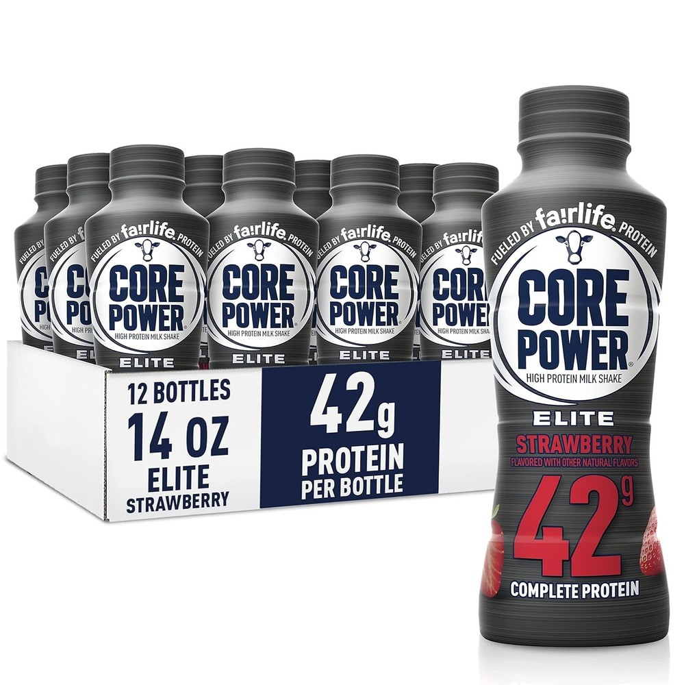 Core Power Elite High Protein Shake, Strawberry 42g Bottle 12 pack Free Shipping