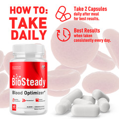 (5 Pack) Biosteady Advanced Support Blood Supplement Bio Steady 300 Capsules