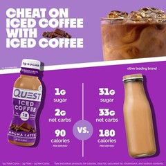 Quest Mocha Latte Iced Coffee – Rich Flavor, 200mg Caffeine