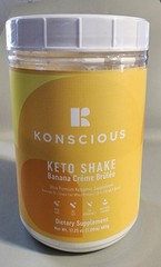 Konscious Keto Shake Banana Creame Ketogenic Weight Loss MCT + Whey + Avacado