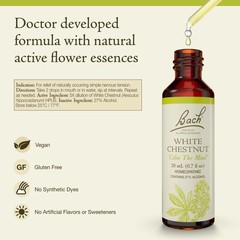 Bach Flower Remedy White Chestnut Calm Mind Natural Emotional Wellness 0.7 Fl Oz