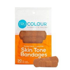 Tru-Colour Skin Tone Shade Fabric Bandages, Resealable Bag (30 Count) – Fl