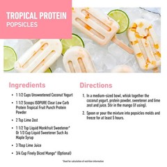 Isopure Clear Low Carb 100% Whey Protein Isolate Powder, Citrus Lemonade