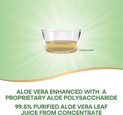 Aloe Vera Leaf Juice Liquid 33.8 Fl Oz Certified Aloe Polymax+ Wellness