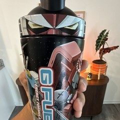 G FUEL Gundam Anime 24 fl oz Shaker Bottle, Stainless Steel, Black