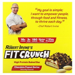 High Protein Baked Bar, Chocolate Peanut Butter, 9 Bars, 1.62 oz (46 g) Each