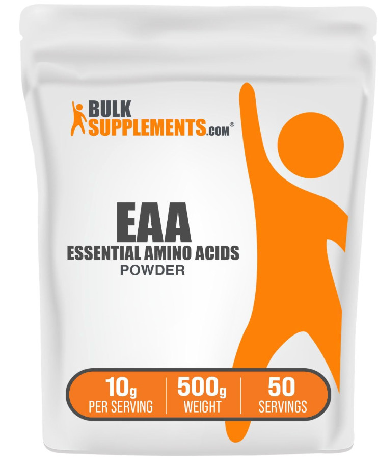 BulkSupplements Essential Amino Acids EAA Powder 500g Unflavored EXP 01/28