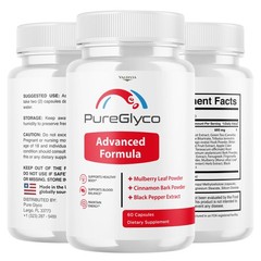 PureGlyco Blood Sugar Support Supplement Capsules Natural 1 Pack 60Ct