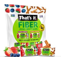 That’s it. Fiber Mini Fruit Bars, 0.7 oz., 18 pk. delicious extra fiber!