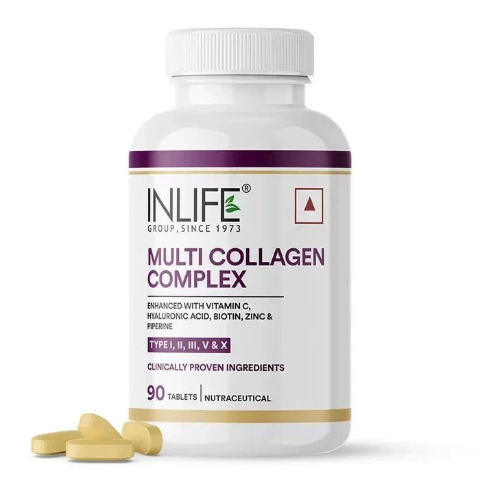 INLIFE Multi Collagen Complex 90 Tablets (Pack of 1x) for Women & Men