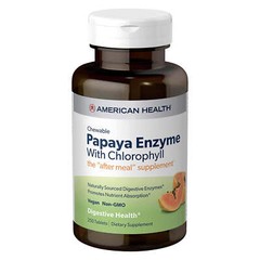 American Health Papaya Enzyme with Chlorophyll 250 Chew Tabs