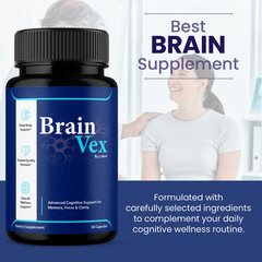 (2 Pack) Brain Vex Capsules For Memory Focus & Clarity BrainVex Pills (120 ct)