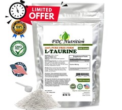100% PURE L-TAURINE FREE-FORM AMINO ACID PURE POWDER 2.2lb (1000g)