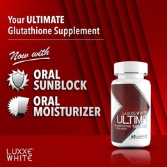 Luxxe White Enhanced Glutathione 500mg Glutathione per Capsule, 60 ct