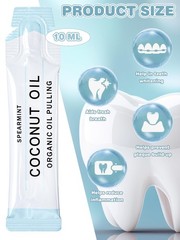 Loopeer 50 Pcs Organic Oil Pulling Travel Sachets 0.01 Fl Oz (Pack of 50)