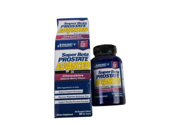 Super Beta Prostate Advanced Chewables 60 Tablets Exp 10/2026 Slit Box