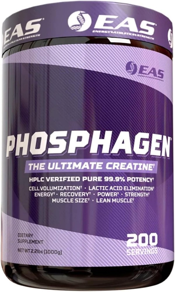 EAS PHOSPHAGEN Creatine Monohydrate 99.9% Pure Powder 1000 Grams EXP. 10/26