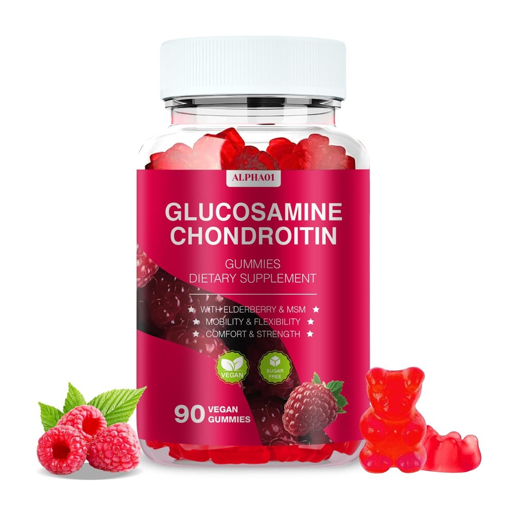 Glucosamine Chondroitin Gummies – 3000MG Extra Strength 90 Count (Pack of 1)