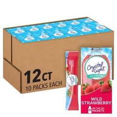 Light Wild Strawberry Artificially Flavored Powdered Drink Mix w/Caffeine 120 ct