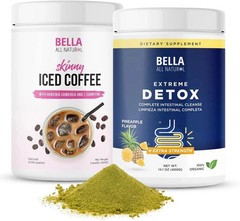 Bella All Natural Detox – Pineapple + Skinny Iced Coffee US Fast delivery
