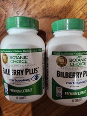 LOT OF 2 X Botanic Choice Bilberry Plus™ – 60 TABLETS