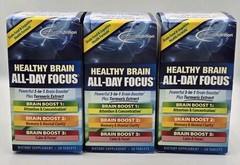 Lot of 3 Applied Nutrition Healthy Brain All-Day Focus 50 Tablets Exp 12/26