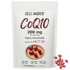 CQ10, 200 mg per Serving, 300 softgels with Coconut MCT Oil, Highly absorbabl…