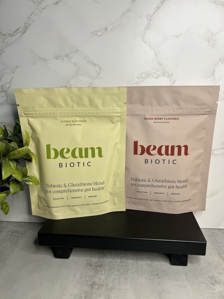 beam Biotic Probiotic Powder 15 Sticks Citrus/Mixed Berry BUNDLE Exp 10/2027