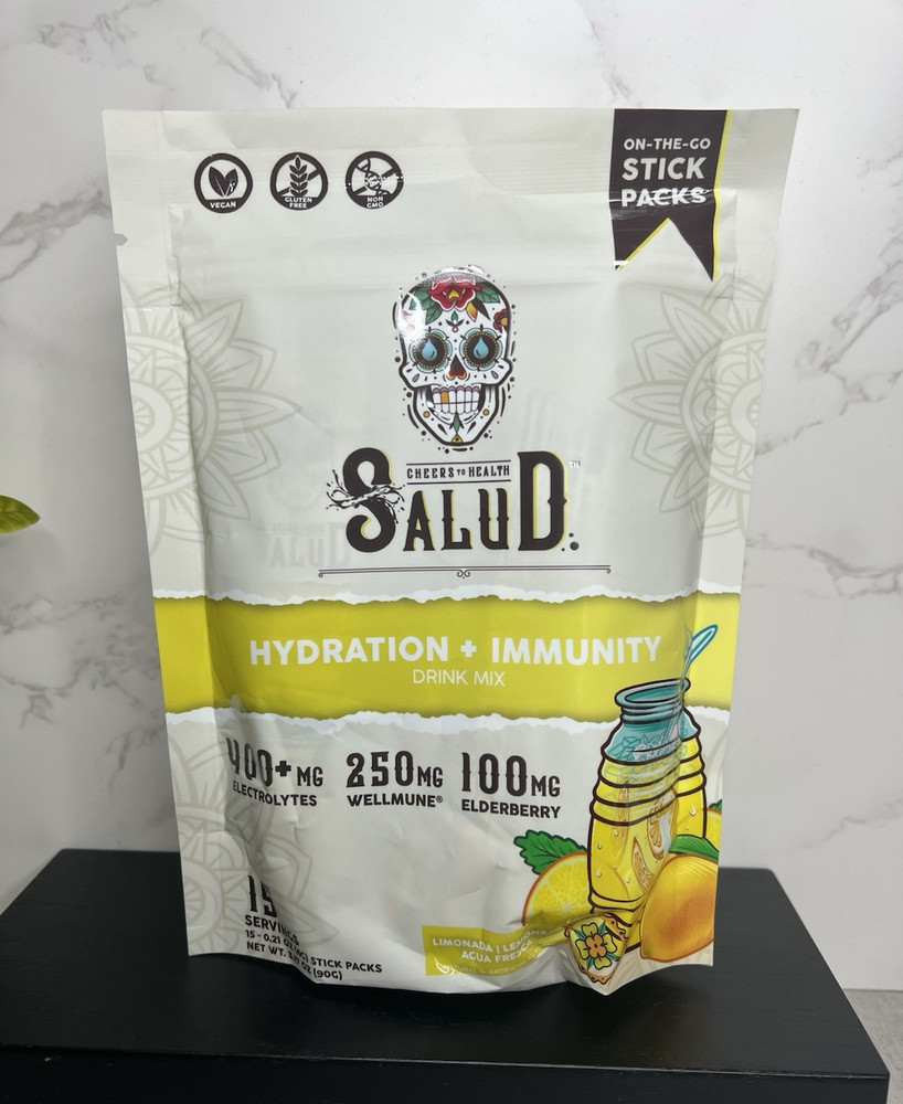 Salud Hydration+Immunity Electrolyte Drink Mix Limonada 15 Exp 06/28