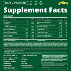 Gruns Super Greens Gummies – 28ct – Spirulina, Chlorella & Prebiotic