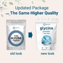 Glycine Powder, 1KG (2.2 Pounds), Glycine 1000mg Per Serving, Water Soluble a…