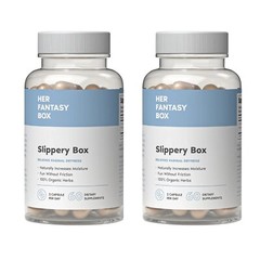 2 BOTTLES-LUXRY Her Fantasy Box Slippery Box – Slippery Elm Bark Vaginal 60PCS