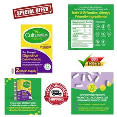 Daily Probiotics for Adults – 12 Billion CFUs with No Refrigeration Required
