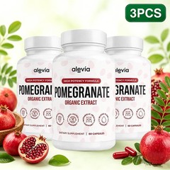 3X Alevia Pomegranate Capsules 60ct Organic Extract Antioxidant US